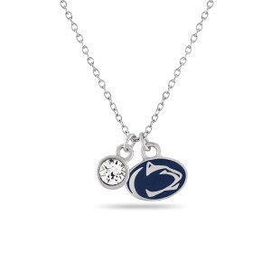 necklace Penn State Athletic Logo charm and crystal